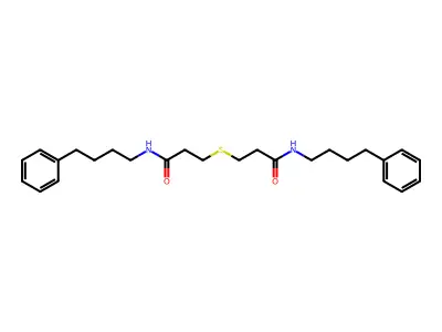 3-[3-oxo-3-(4-phenylbutylamino)propyl]sulfanyl-N-(4-phenylbutyl)propanamide structure