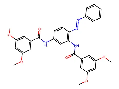 Benzamide, N,N'-[4-(phenylazo)-1,3-phenylene]bis[3,5-dimethoxy-(9CI) structure