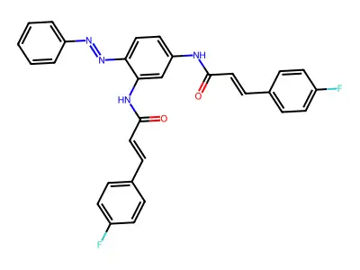 2-Propenamide, N,N'-[4-(phenylazo)-1,3-phenylene]bis[3-(4-fluorophenyl)- (9CI) structure