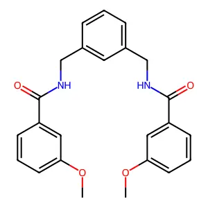 3-methoxy-N-[[3-[[(3-methoxybenzoyl)amino]methyl]phenyl]methyl]benzamide structure
