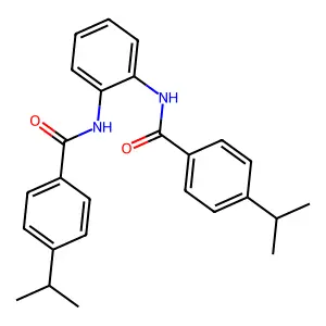 4-propan-2-yl-N-[2-[(4-propan-2-ylbenzoyl)amino]phenyl]benzamide structure