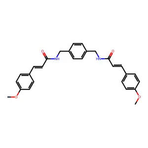 (E)-3-(4-methoxyphenyl)-N-[[4-[[[(E)-3-(4-methoxyphenyl)prop-2-enoyl]amino]methyl]phenyl]methyl]prop-2-enamide structure