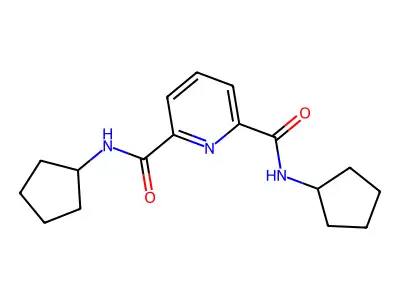 N,N'-dicyclopentylpyridine-2,6-dicarboxamide structure