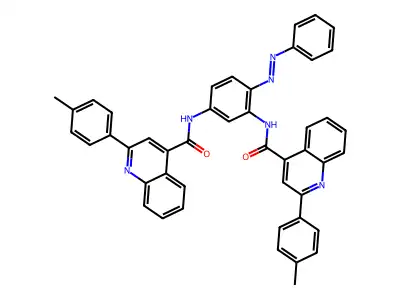 4-Quinolinecarboxamide, N,N'-[4-(phenylazo)-1,3-phenylene]bis[2-(4-methylphenyl)- (9CI) structure