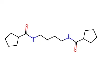 N-[4-(cyclopentanecarbonylamino)butyl]cyclopentanecarboxamide structure