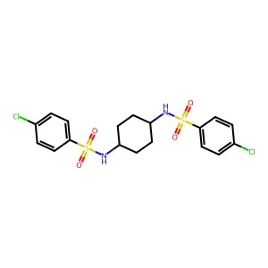 4-chloro-N-[4-[(4-chlorophenyl)sulfonylamino]cyclohexyl]benzenesulfonamide structure