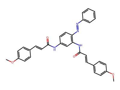2-Propenamide, N,N'-[4-(phenylazo)-1,3-phenylene]bis[3-(4-methoxyphenyl)- (9CI) structure