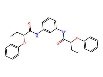 2-phenoxy-N-[3-(2-phenoxybutanoylamino)phenyl]butanamide structure