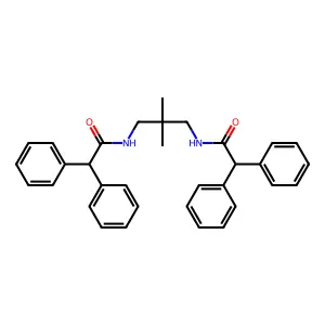 N-[3-[(2,2-diphenylacetyl)amino]-2,2-dimethylpropyl]-2,2-diphenylacetamide structure