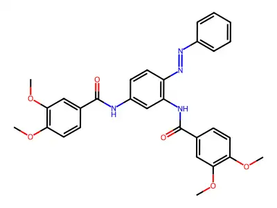 Benzamide, N,N'-[4-(phenylazo)-1,3-phenylene]bis[3,4-dimethoxy-(9CI) structure