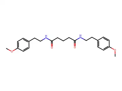 N,N'-bis[2-(4-methoxyphenyl)ethyl]pentanediamide structure