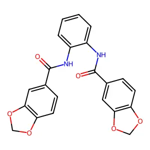 N-[2-(1,3-benzodioxole-5-carbonylamino)phenyl]-1,3-benzodioxole-5-carboxamide structure