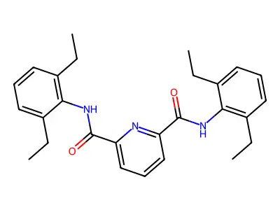 N,N'-bis(2,6-diethylphenyl)pyridine-2,6-dicarboxamide structure