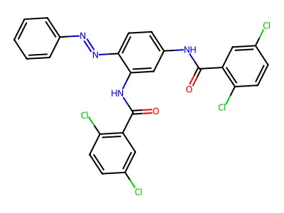 Benzamide, N,N'-[4-(phenylazo)-1,3-phenylene]bis[2,5-dichloro-(9CI) structure