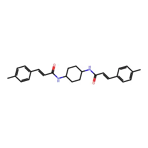 (E)-3-(4-methylphenyl)-N-[4-[[(E)-3-(4-methylphenyl)prop-2-enoyl]amino]cyclohexyl]prop-2-enamide structure