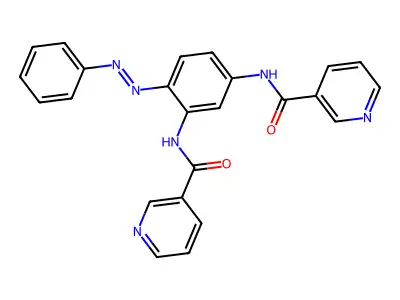 3-Pyridinecarboxamide, N,N'-[4-(phenylazo)-1,3-phenylene]bis-(9CI) structure