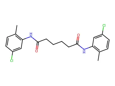 N~1~,N~6~-bis(5-chloro-2-methylphenyl)hexanediamide structure