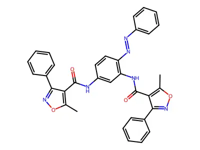 4-Isoxazolecarboxamide, N,N'-[4-(phenylazo)-1,3-phenylene]bis[5-methyl-3-phenyl- (9CI) structure