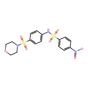 N-(4-morpholin-4-ylsulfonylphenyl)-4-nitrobenzenesulfonamide structure