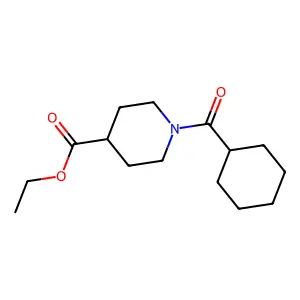 Ethyl 1-(cyclohexylcarbonyl)piperidine-4-carboxylate structure