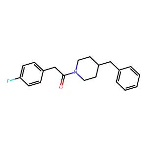 2-(4-Fluorophenyl)-1-[4-(phenylmethyl)-1-piperidinyl]ethanone structure