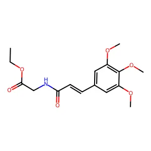 ethyl N-[(2E)-3-(3,4,5-trimethoxyphenyl)prop-2-enoyl]glycinate structure