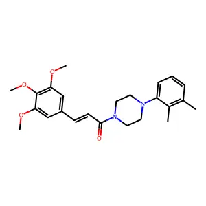 (E)-1-[4-(2,3-dimethylphenyl)piperazin-1-yl]-3-(3,4,5-trimethoxyphenyl)prop-2-en-1-one structure