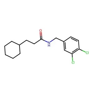 3-cyclohexyl-N-(3,4-dichlorobenzyl)propanamide structure