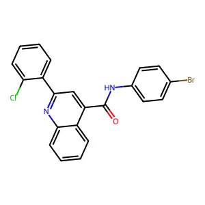 N-(4-bromophenyl)-2-(2-chlorophenyl)quinoline-4-carboxamide structure