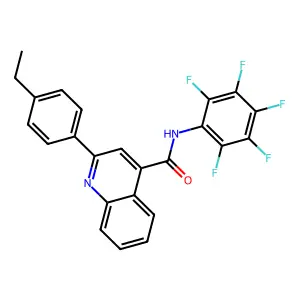 2-(4-ethylphenyl)-N-(2,3,4,5,6-pentafluorophenyl)quinoline-4-carboxamide structure