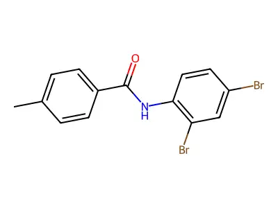 N-(2,4-dibromophenyl)-4-methylbenzamide structure