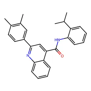 2-(3,4-dimethylphenyl)-N-(2-isopropylphenyl)-4-quinolinecarboxamide structure