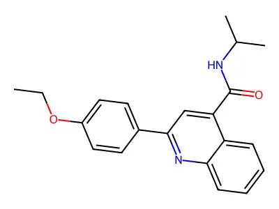2-(4-ethoxyphenyl)-N-isopropyl-4-quinolinecarboxamide structure