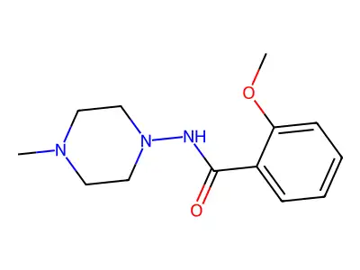 2-methoxy-N-(4-methylpiperazin-1-yl)benzamide structure