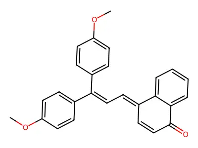 1(4H)-Naphthalenone, 4-[3,3-bis(4-methoxyphenyl)-2-propenylidene]- structure