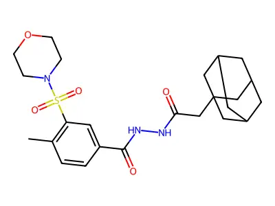 N'-[2-(1-adamantyl)acetyl]-4-methyl-3-morpholin-4-ylsulfonylbenzohydrazide structure