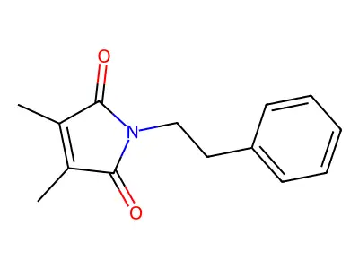 3,4-dimethyl-1-(2-phenylethyl)-1H-pyrrole-2,5-dione structure