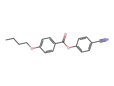 Benzoic acid, 4-butoxy-, 4-cyanophenyl ester structure