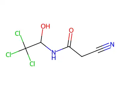 2-Cyano-N-(2,2,2-trichloro-1-hydroxy-ethyl)-acetamide structure