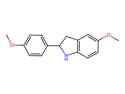 5-Methoxy-2-(4-methoxyphenyl)indoline structure