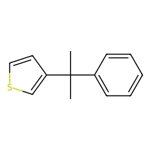 3-(1-Methyl-1-phenylethyl)thiophene structure