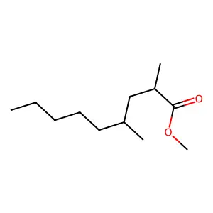 2,4-Dimethylnonanoic acid methyl ester structure