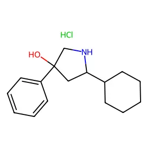 3-Pyrrolidinol, 5-cyclohexyl-3-phenyl-, hydrochloride structure