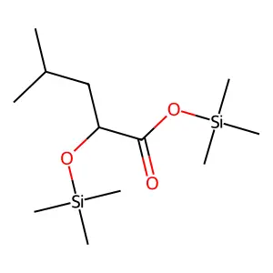Trimethylsilyl 4-methyl-2-[(trimethylsilyl)oxy]pentanoate structure