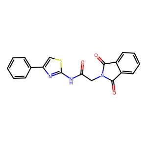 2-(1,3-dioxoisoindolin-2-yl)-N-(4-phenylthiazol-2-yl)acetamide structure