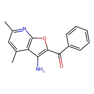 (3-Amino-4,6-dimethylfuro[2,3-b]pyridin-2-yl)(phenyl)methanone structure