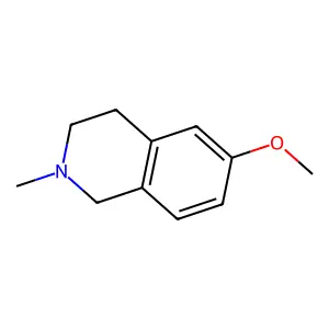 Isoquinoline, 1,2,3,4-tetrahydro-6-methoxy-2-methyl- structure