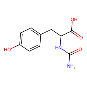 N-carbamoyl-D-tyrosine structure