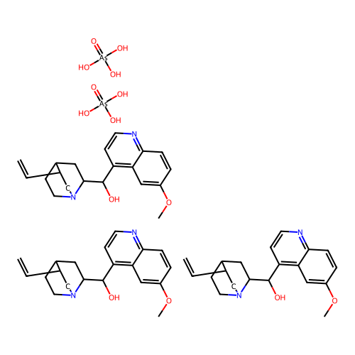 Arsoric acid--6'-methoxycinchonan-9-ol (2/3) structure