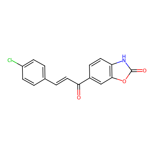 2(3H)-Benzoxazolone, 6-(3-(4-chlorophenyl)-1-oxo-2-propenyl)- structure
